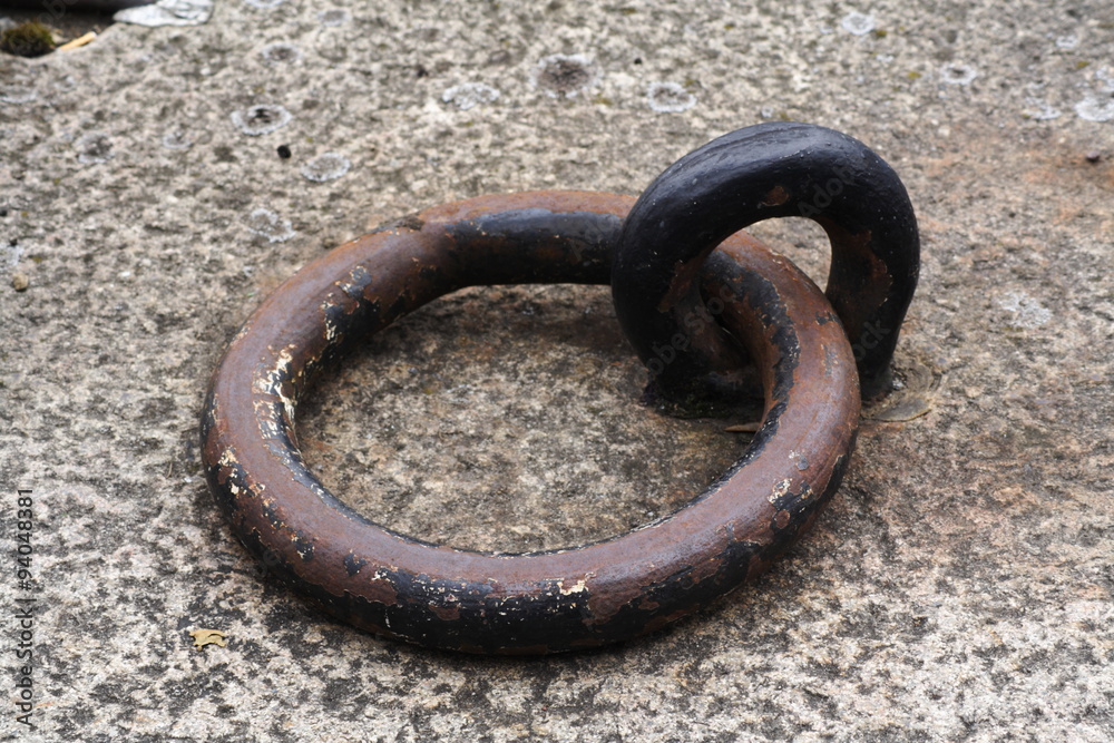 metal ring on quayside metal ring on quayside