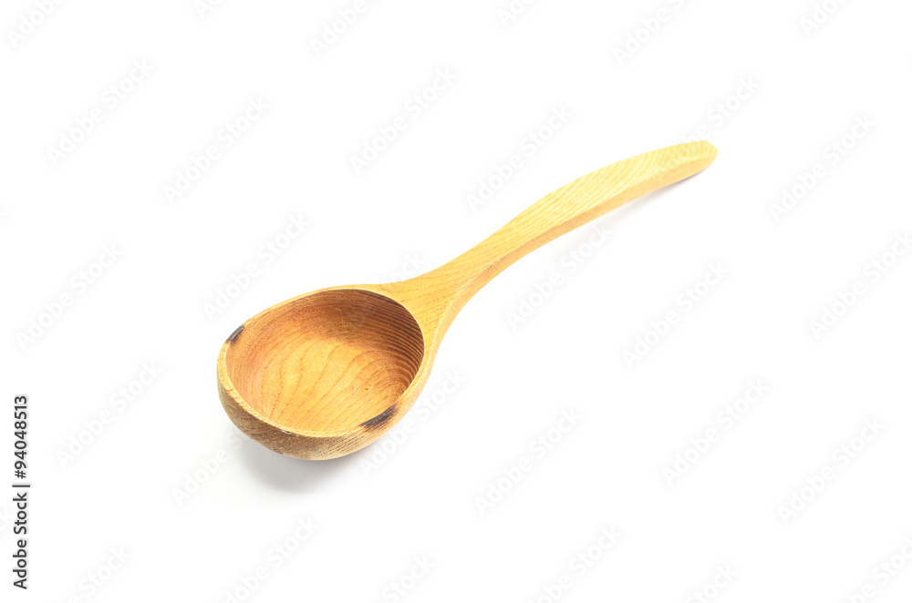 old retro wooden spoon on white background old retro wooden spoon on white background