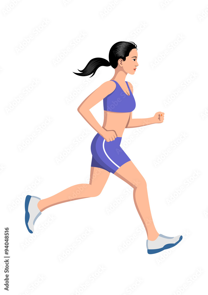 Woman running Woman running