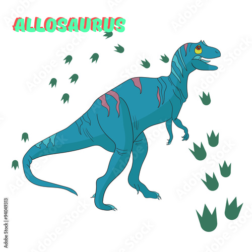 Cartoon dinosaur vector illustration