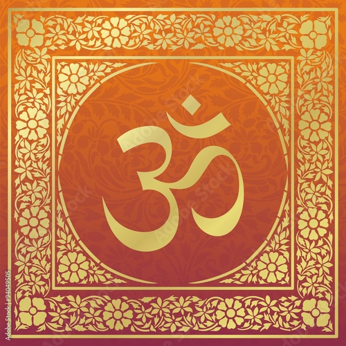 aum syllable, paisley design ,Hinduism, India