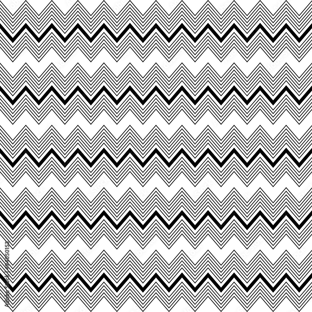 Seamless black and white decorative vector background with with zigzag lines Seamless black and white decorative vector background with with zigzag lines