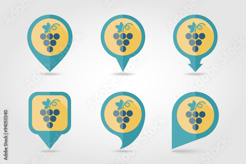 Free Download Grapes mapping pins icons - GFXLoad