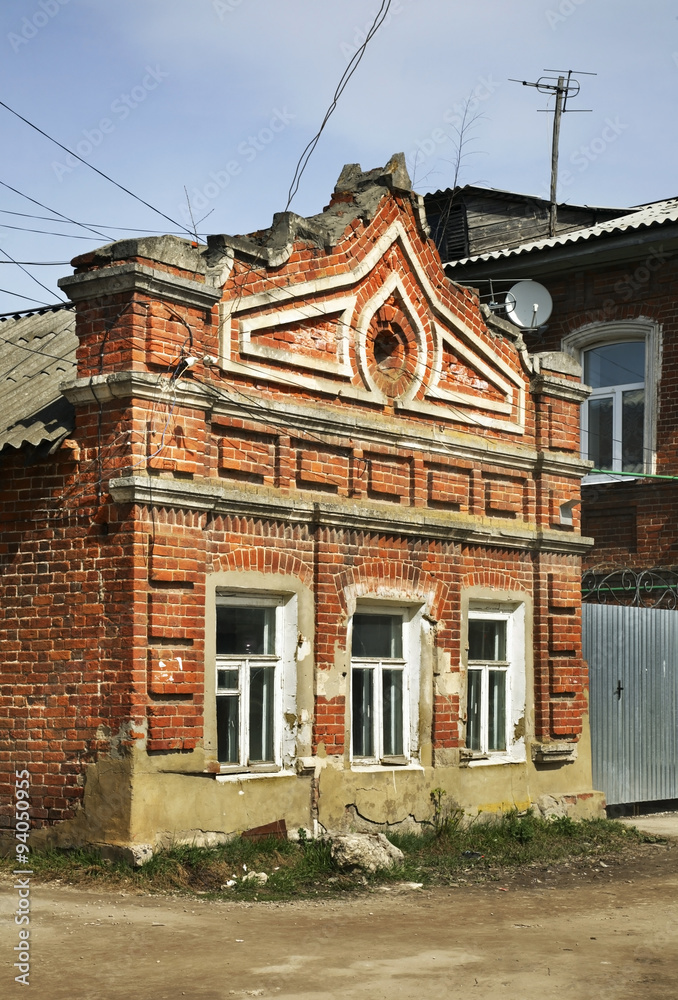 Building on Soviet street in Kasimov. Ryazan oblast. Russia