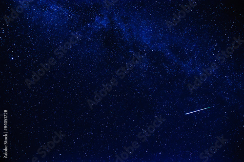A shooting star in the sky