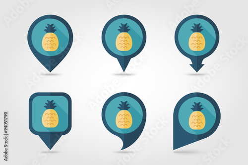 Pineapple mapping pins icons Free Download Pineapple mapping pins icons - GFXLoad