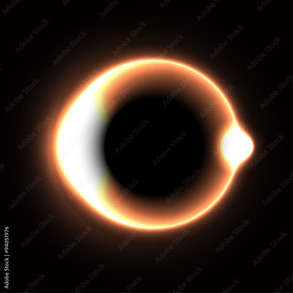 Black hole. Solar eclipse. Light. Vector Illustration Black hole. Solar eclipse. Light. Vector Illustration