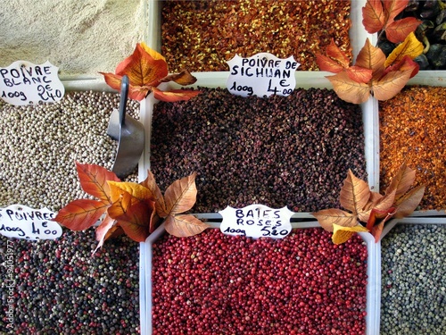 Spice market in France, in Nice.