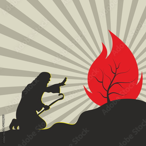 Moses and the burning bush