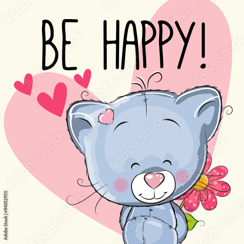 Cat with hearts