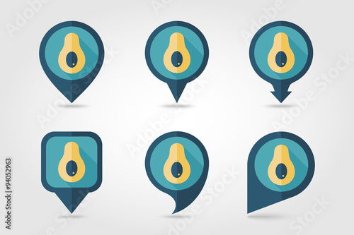 Avocado mapping pins icons Free Download Avocado mapping pins icons - GFXLoad