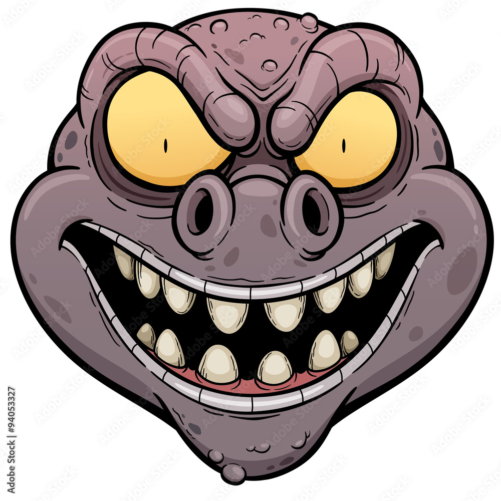 Vector illustration of Cartoon Monster face Vector illustration of Cartoon Monster face
