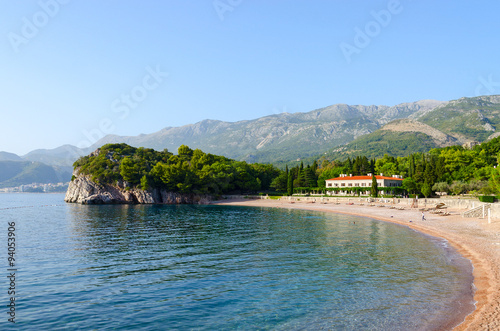 The famous King's Beach, Milocer, Montenegro