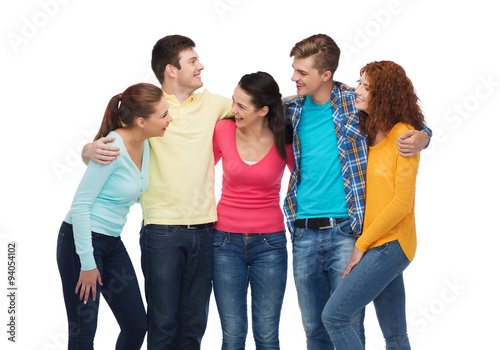 group of smiling teenagers