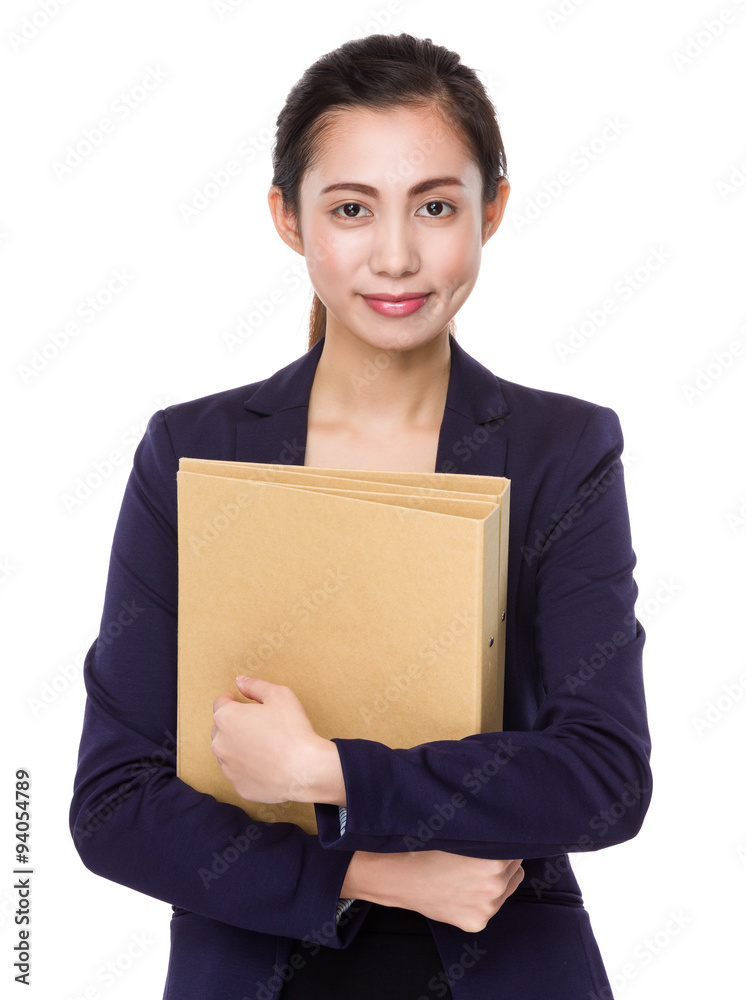 Young Businesswoman hold with folder Young Businesswoman hold with folder