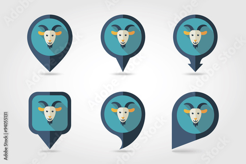 Goat mapping pins icons Free Download Goat mapping pins icons - GFXLoad