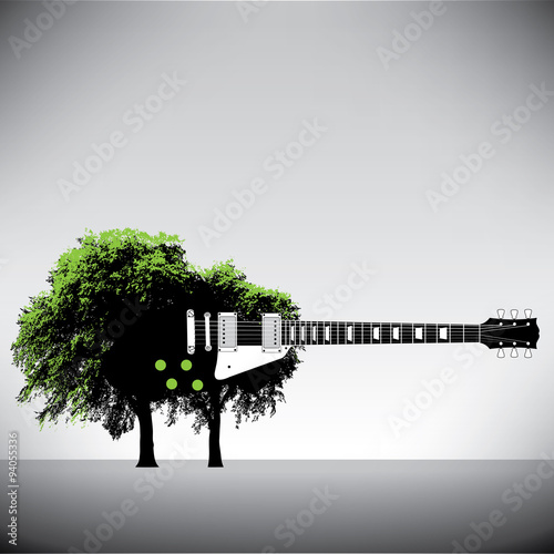 Guitar tree background #94055336