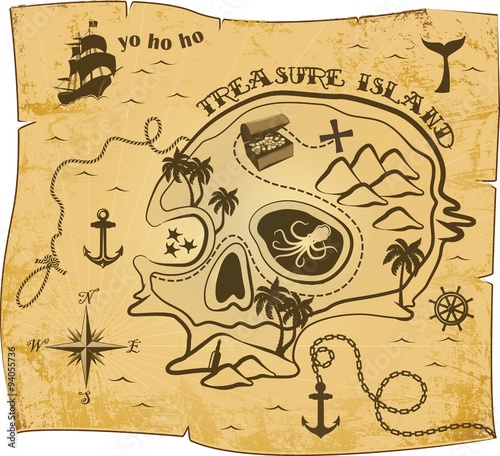 Pirate map pattern