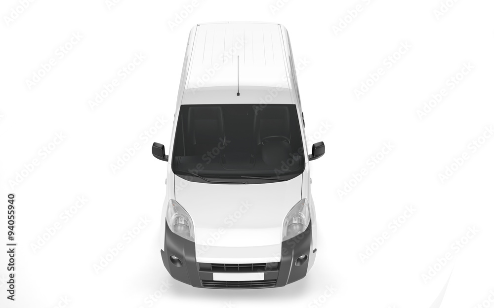 Pickup car on white background mock up Pickup car on white background mock up