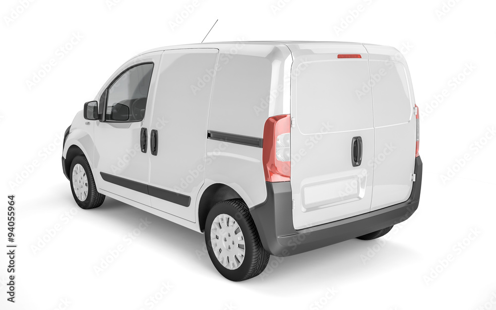 Fototapeta premium Pickup car on white background mock up