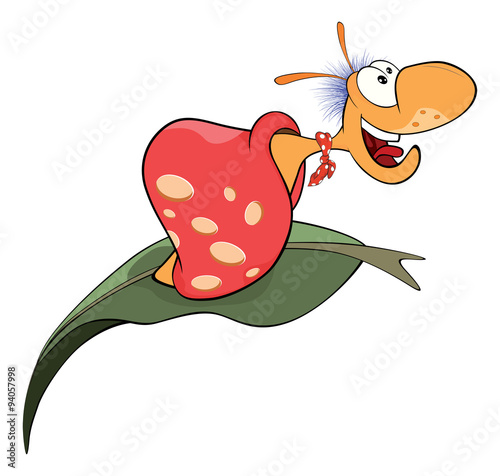 Malicious snail. The monster. Cartoon