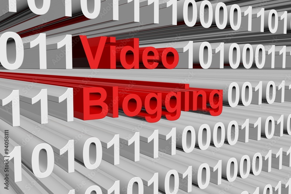 Video Blogging is presented in the form of binary code