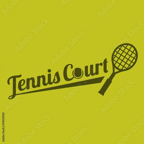 Vector typography tennis court
