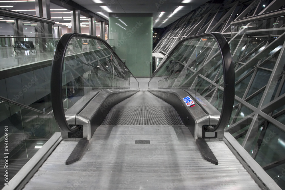 Escalator at Cracow airport