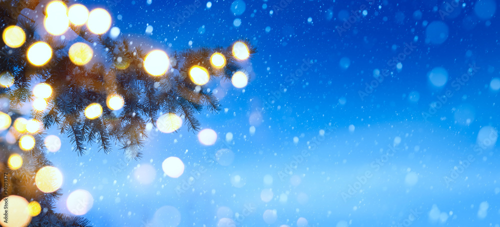 Obraz premium Christmas night background