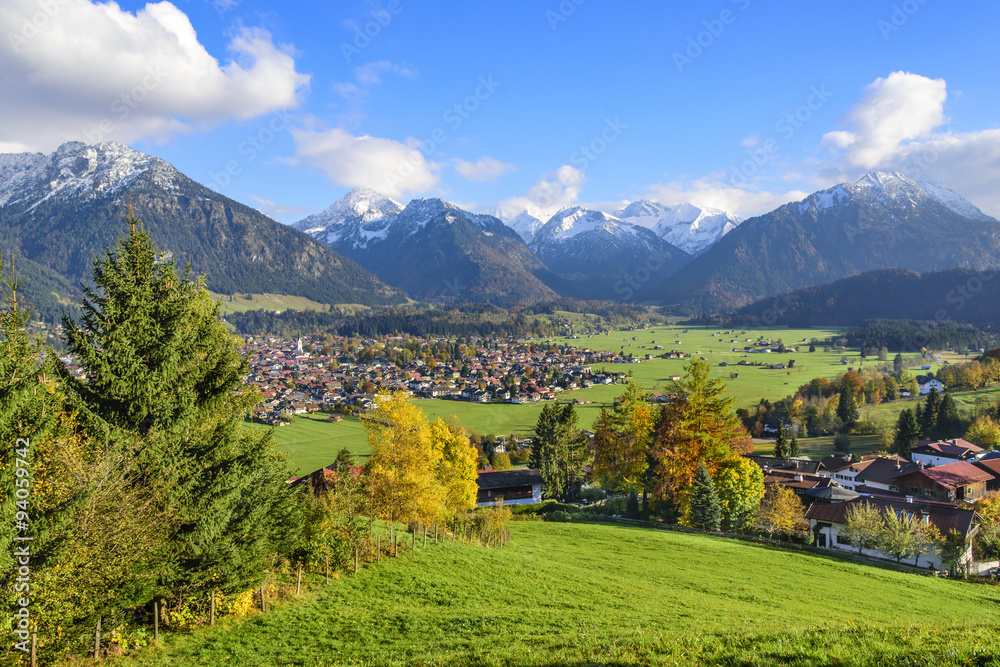 Blick auf das Oberallgäu bei Oberstdorf 