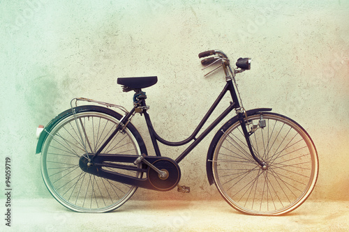 beautiful Old rusty bicycle retro with awesome effect colors on