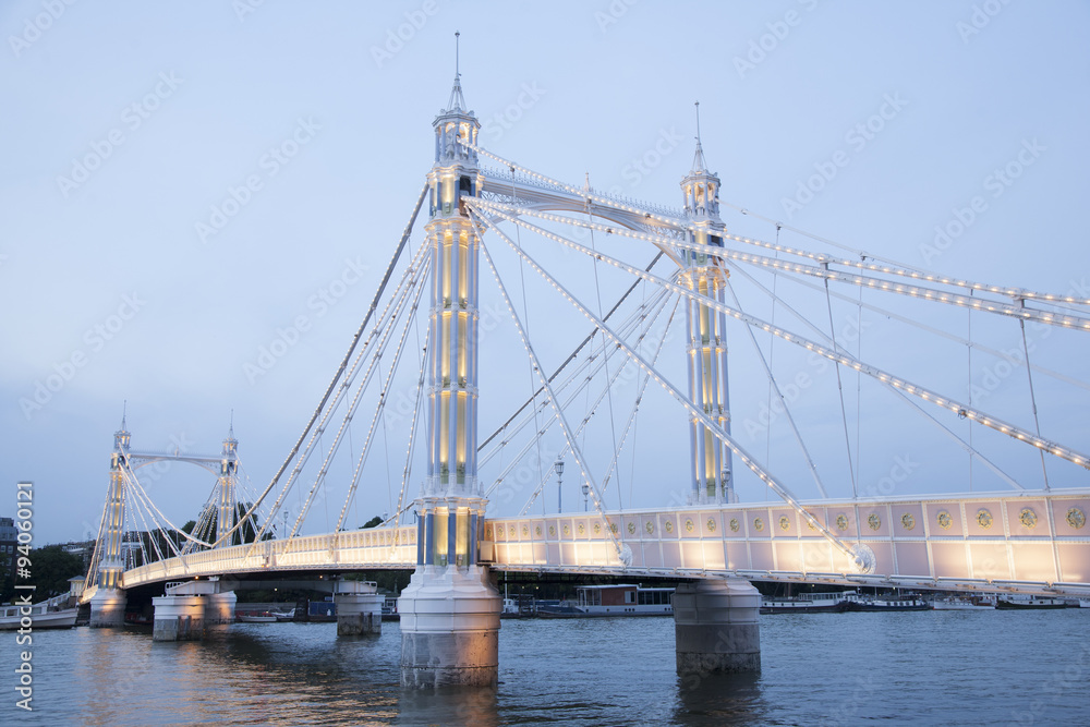 Albert Bridge; Chelsea; London