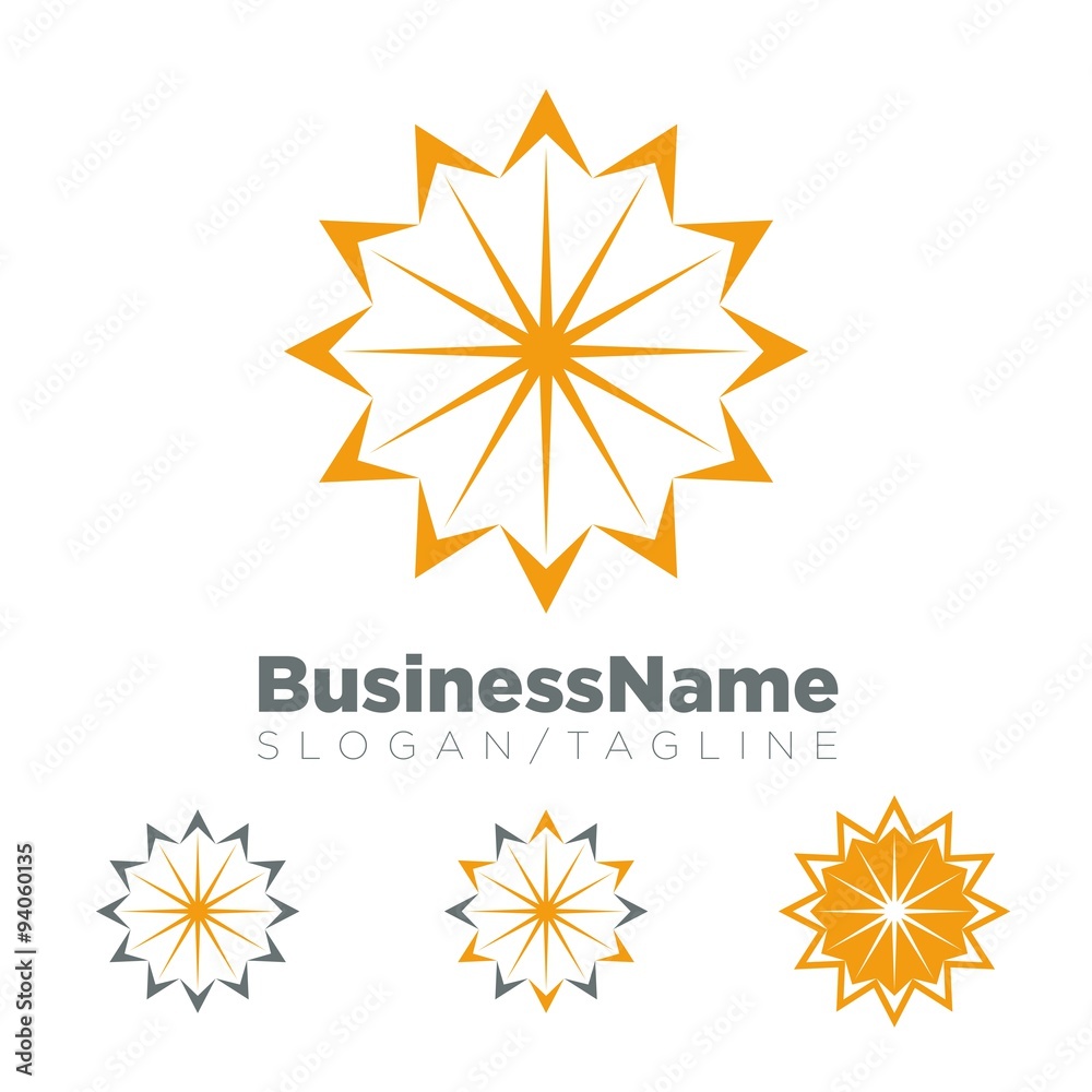 Fototapeta premium Sun logo icon Vector