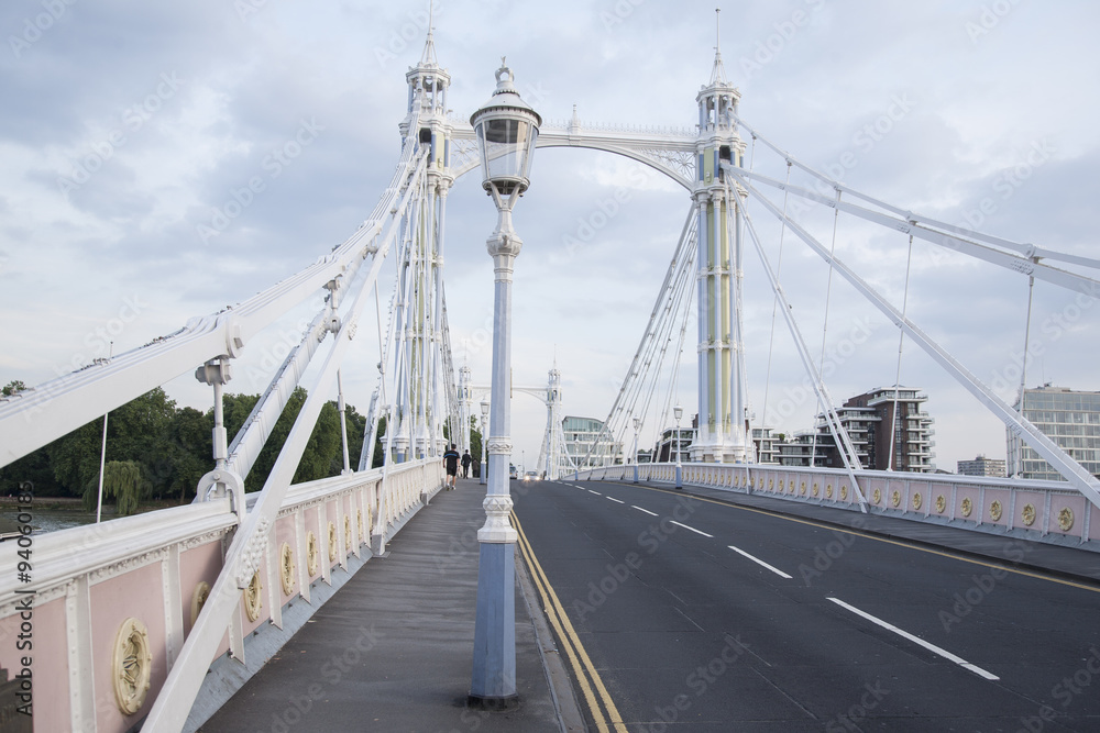 Albert Bridge and Lamppost, Chelsea; London