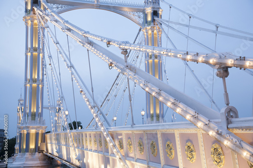 Albert Bridge; Chelsea; London photo