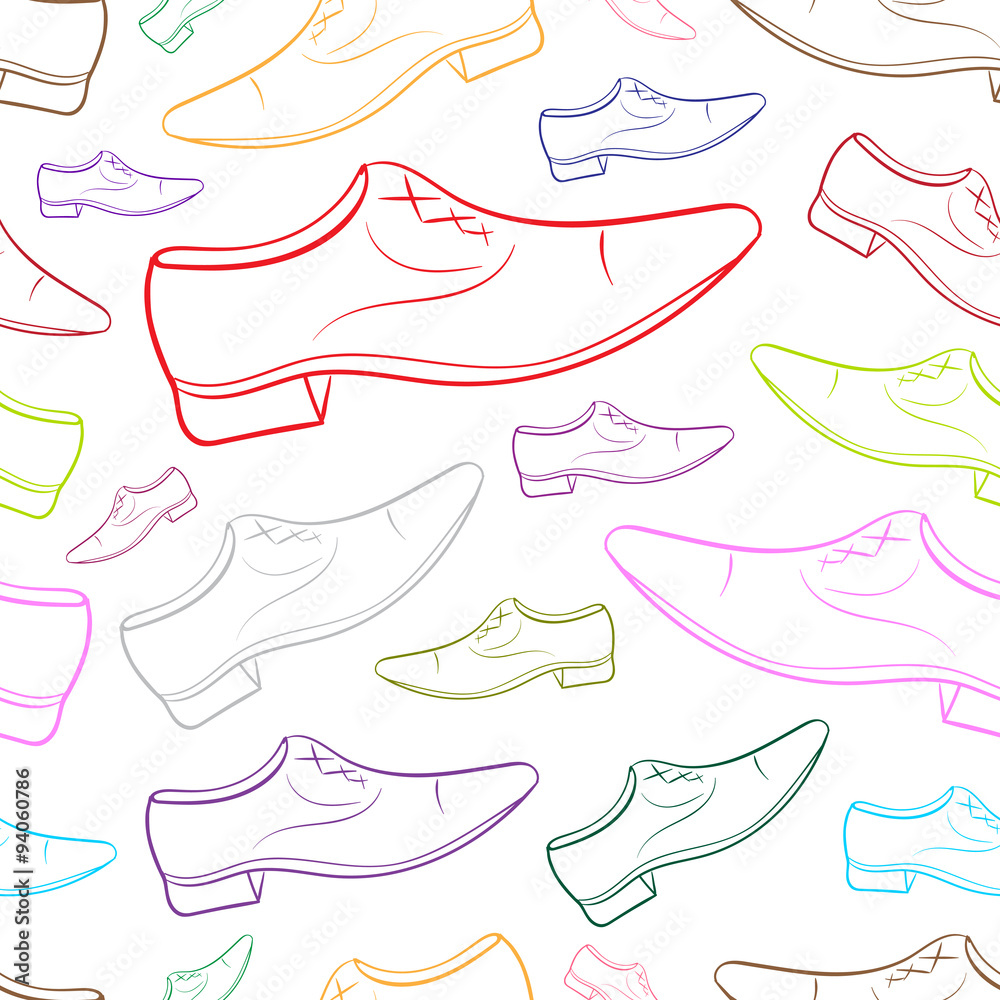 Seamless color contours male shoe 2 Seamless color contours male shoe 2