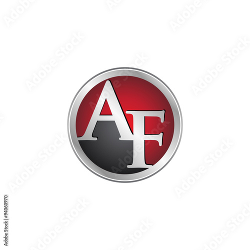 Free Download AF initial circle logo red - GFXLoad