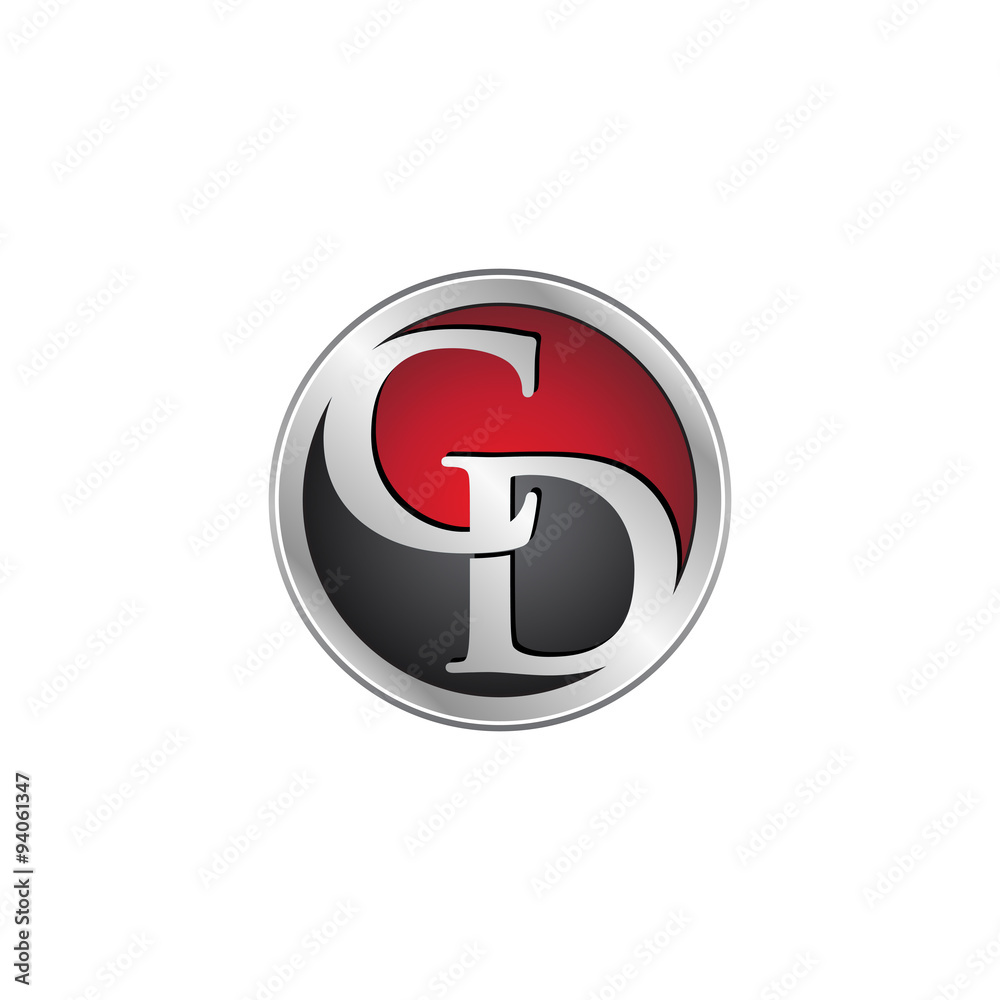 CD initial circle logo red CD initial circle logo red