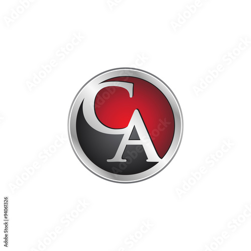 CA initial circle logo red