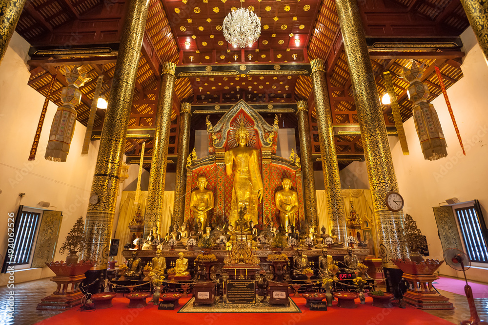 Interior of Wat Chedi Luang, Chiang Mai, Thailand