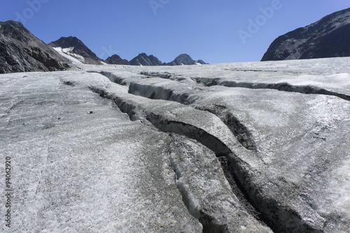 Gletscherspalten im Mittelbergferner, Pitztal photo