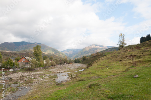 Wallpaper Mural Modern village house near the mountains Torontodigital.ca