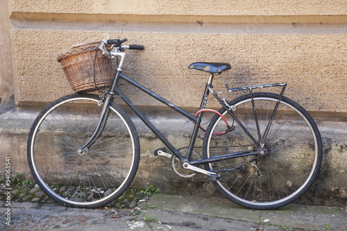 Old Black Bike in Streets of Cambridge