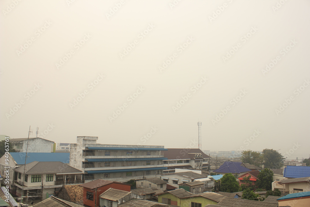 Air pollution from smoke haze from Indonesia in southern of Thailand Air pollution from smoke haze from Indonesia in southern of Thailand