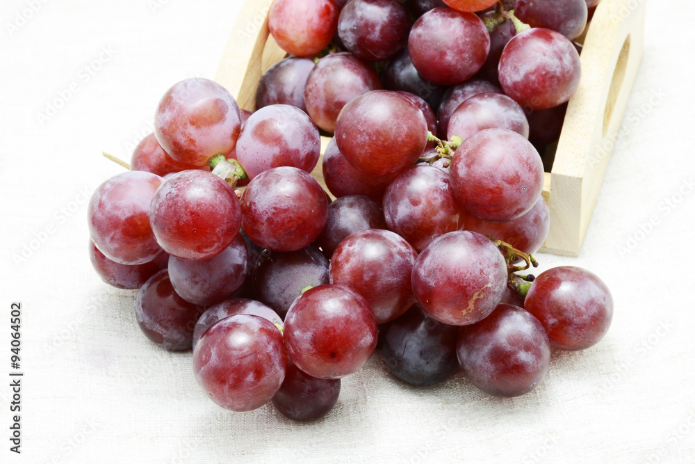 grapes and red wine