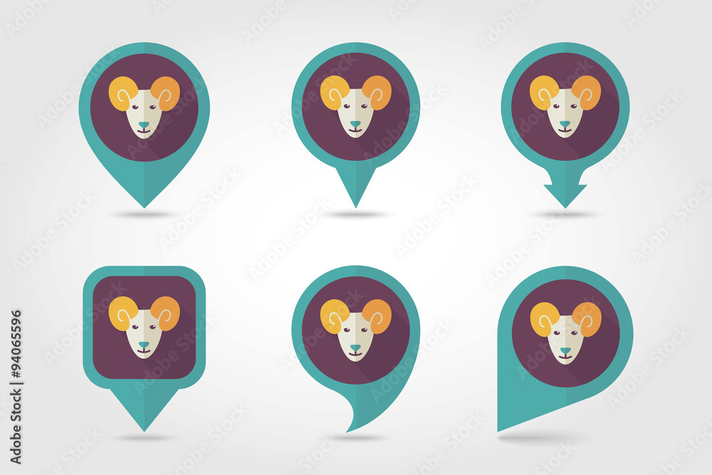 Sheep mapping pins icons Sheep mapping pins icons