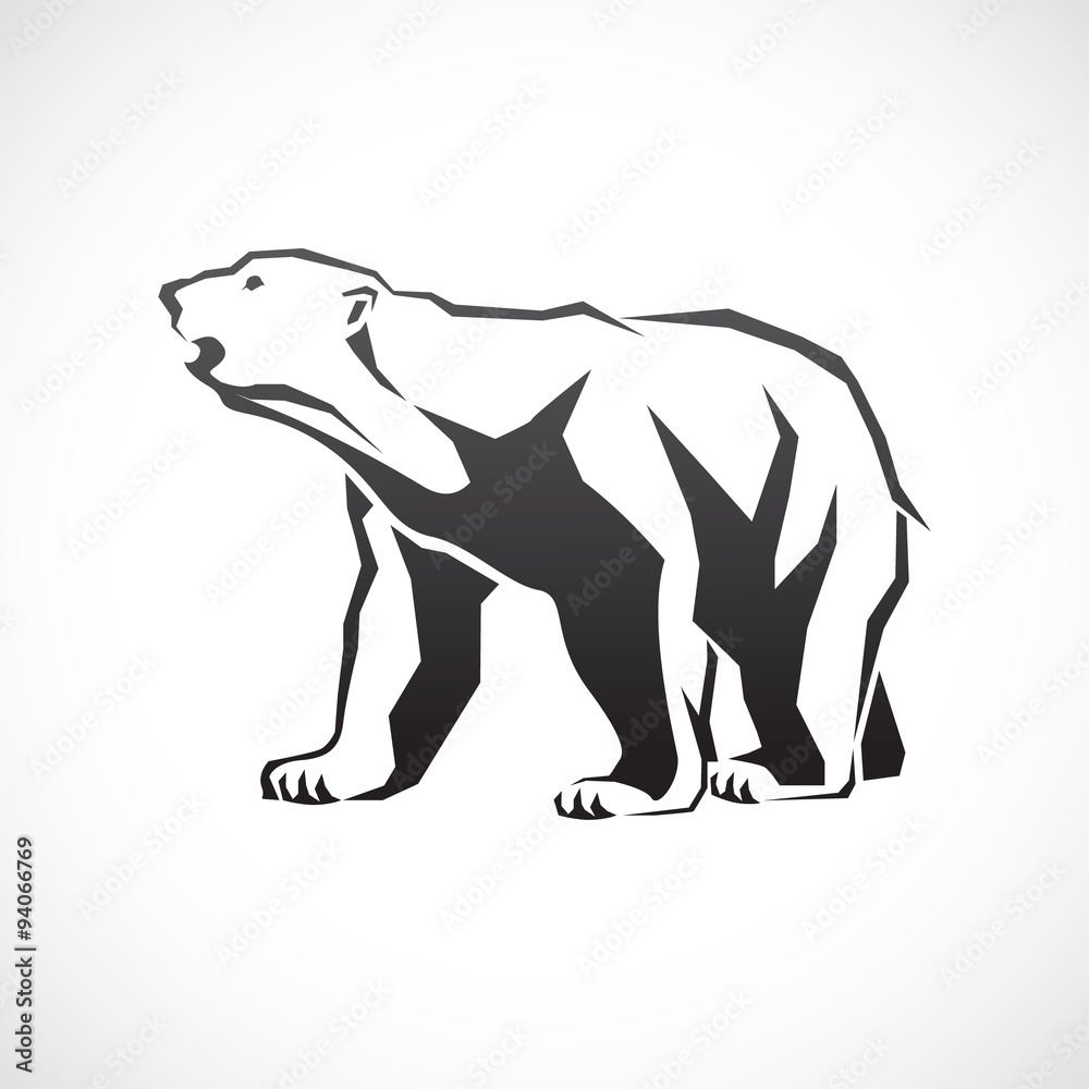 Fototapeta premium Polar bear icon.