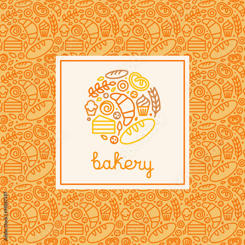 Bakery concept and logo design template