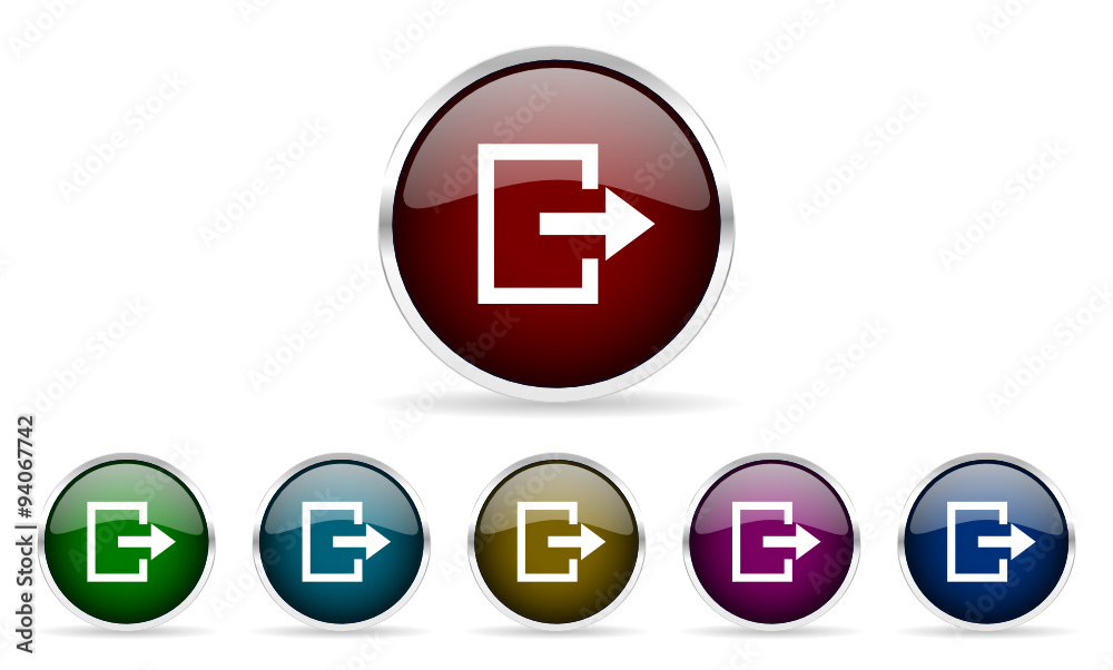 logout vector icon set logout vector icon set
