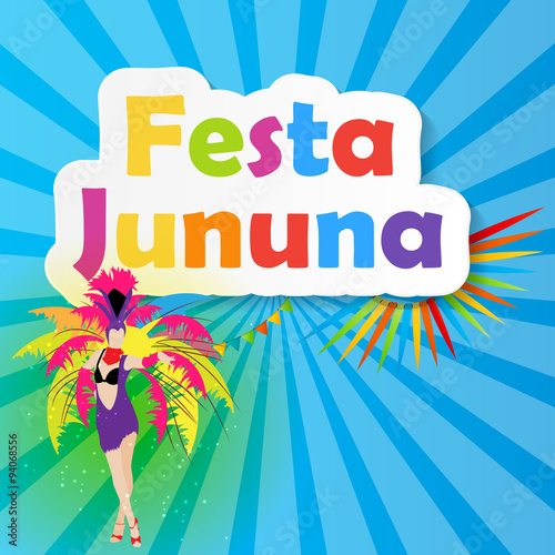 Festa Junina Background Vector Illustration